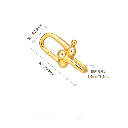 7.6*20mm Sterling Silver Vachette Clasps for Necklace ( pk of 10 )