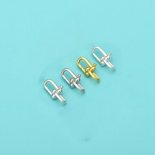 7.6*20mm Sterling Silver Vachette Clasps for Necklace ( pk of 10 )