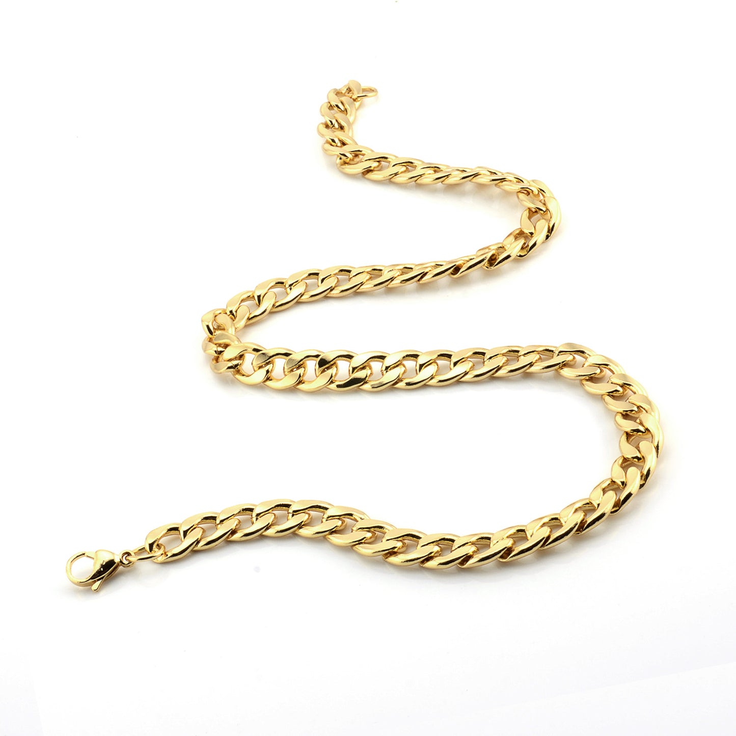 8mm*65cm Width Stainless Steel Men Chunky Cuban Chain Necklace / KJ0216