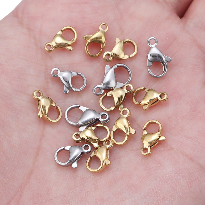 9-15mm Stainless Steel Lobster Clasps ( pk of 100 )