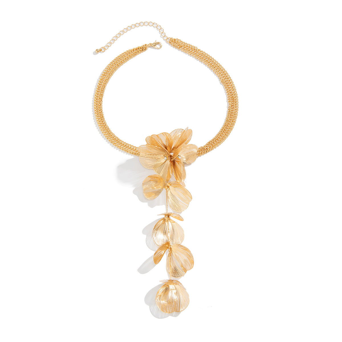 Alloy Chain GinkGo Leaf Flower Necklace