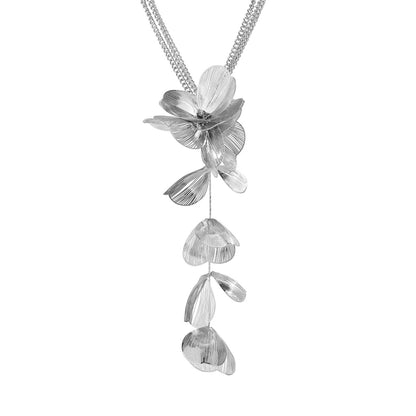 Alloy Chain GinkGo Leaf Flower Necklace