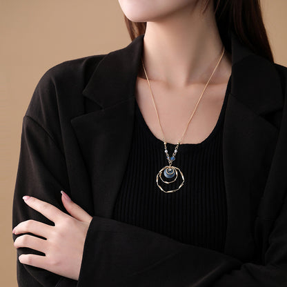 Alloy Women Multilayer irregular Circles Pendant Necklace / KJ0184