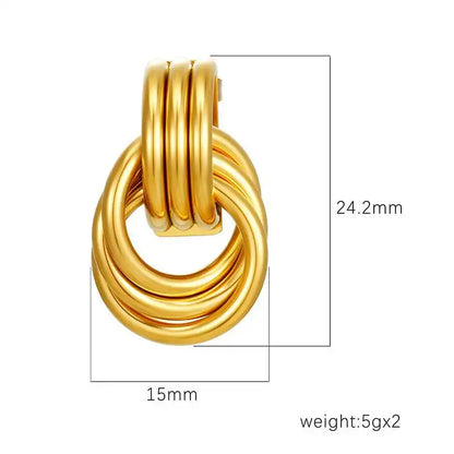 1 Pair Fashion earrings light luxury design multi-layer hoop earrings / 25104014