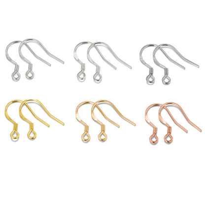 Flat Style Sterling Silver Earring Hooks ( pk of 10 pairs ) / KA4041