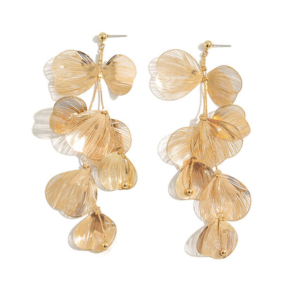 Leaf Drop Earrings for Women Acrylic Tassel Leaf Earrings / KJ0017