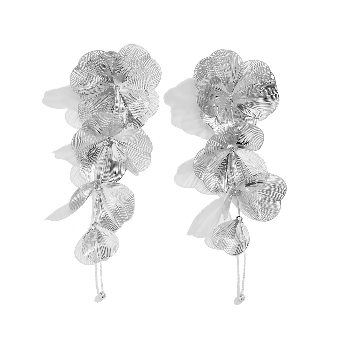 Flower Drop Earrings for Women Acrylic Tassel Flower Earrings / KJ0018