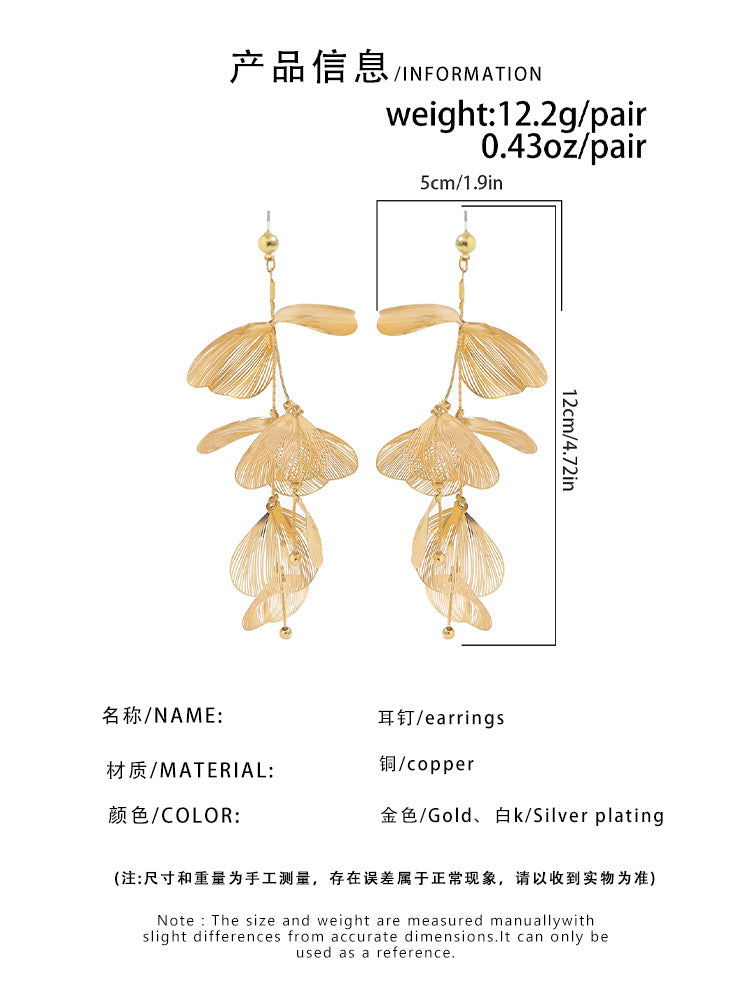 Leaf Drop Earrings for Women Acrylic Tassel Leaf Earrings / KJ0017