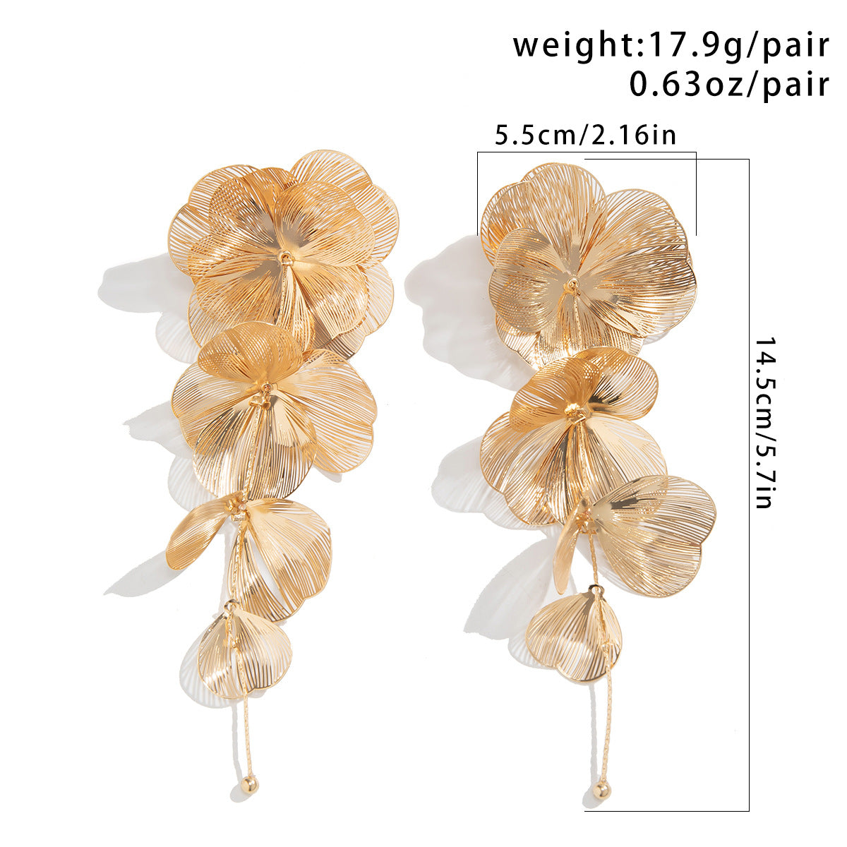 Flower Drop Earrings for Women Acrylic Tassel Flower Earrings / KJ0018