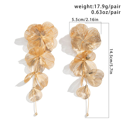 Flower Drop Earrings for Women Acrylic Tassel Flower Earrings / KJ0018