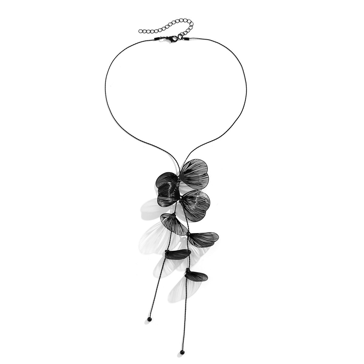 Ginkgo Leaf Tassel Necklace Chain Necklace