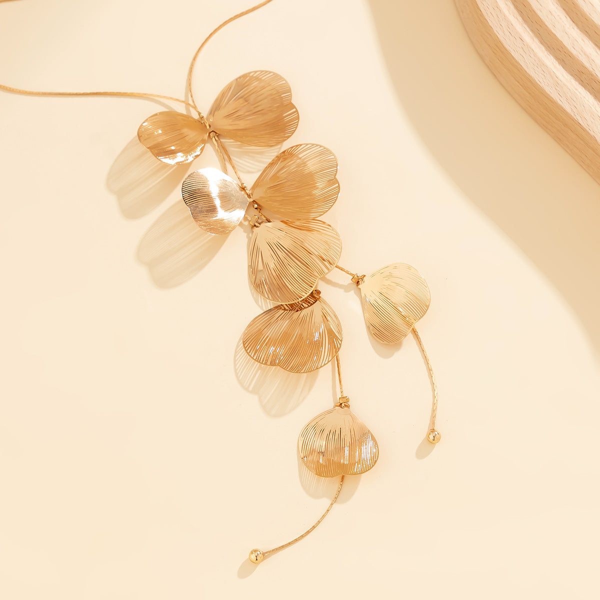 Ginkgo Leaf Tassel Necklace Chain Necklace