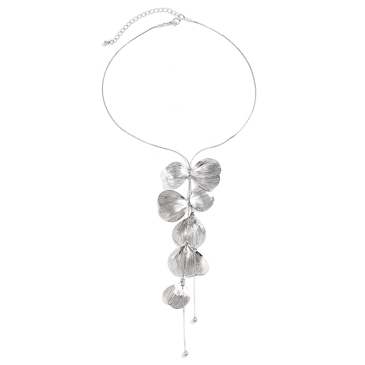 Ginkgo Leaf Tassel Necklace Chain Necklace