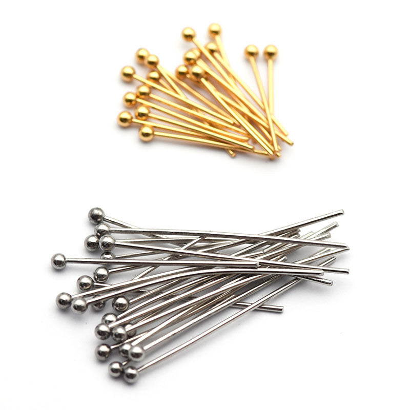 Gold Plated Stainless Steel Jewelry Making Head Pins Pack of 400