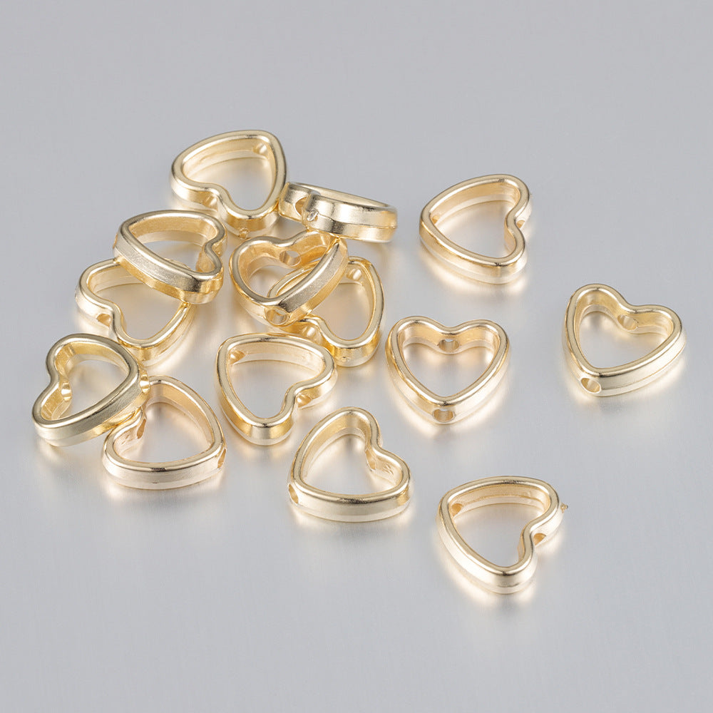 Heart style Jewelry Making CCB Plastic Beads (pack of 50)