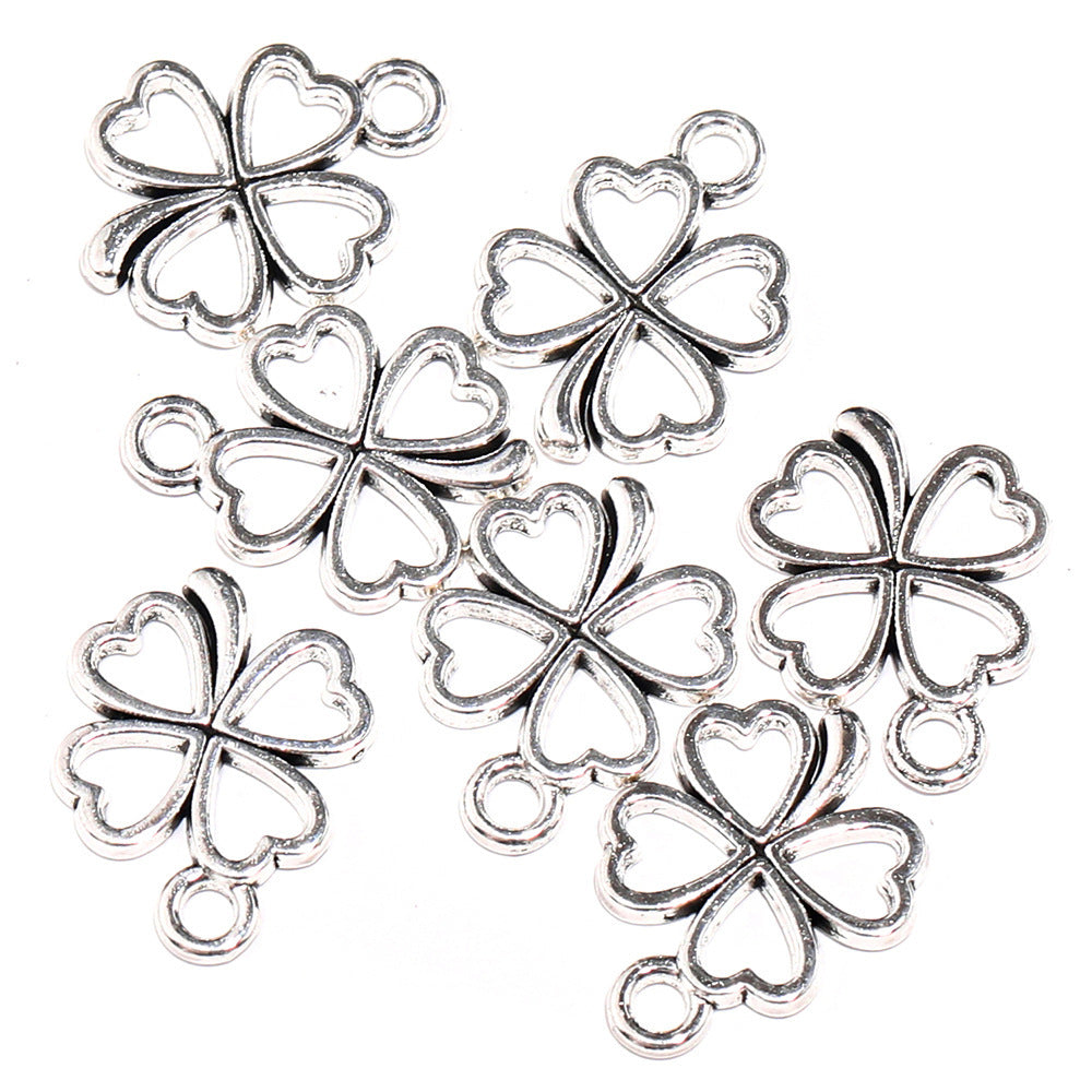 Hollow Four-leaf Clover Alloy Pendant (Pack of 100)