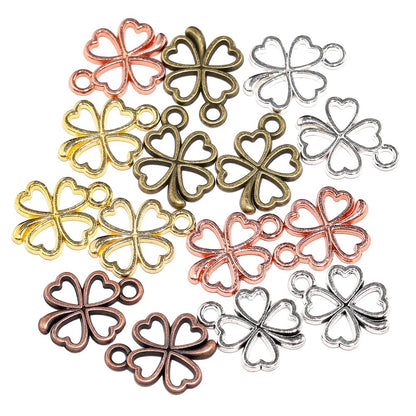 Hollow Four-leaf Clover Alloy Pendant (Pack of 100)