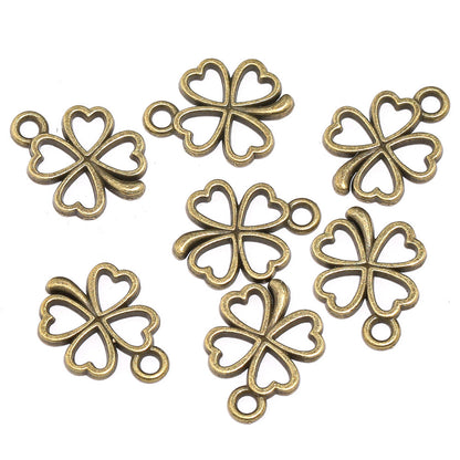 Hollow Four-leaf Clover Alloy Pendant (Pack of 100)