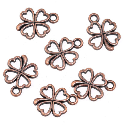 Hollow Four-leaf Clover Alloy Pendant (Pack of 100)