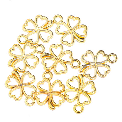 Hollow Four-leaf Clover Alloy Pendant (Pack of 100)