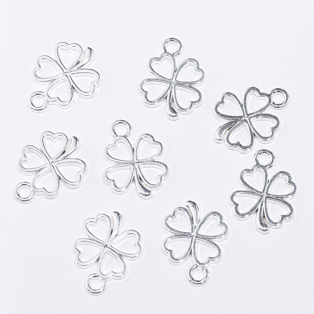 Hollow Four-leaf Clover Alloy Pendant (Pack of 100)