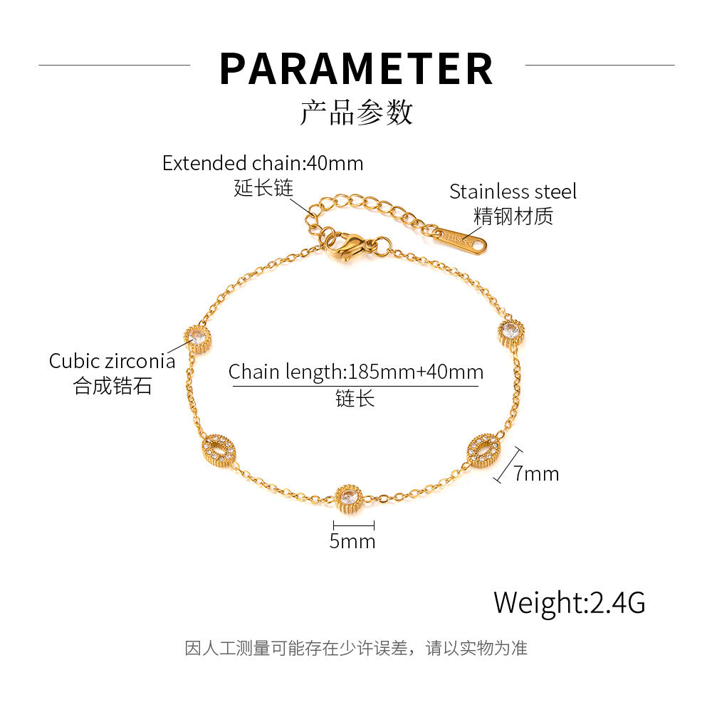 Hollow Geometry Stainless Steel Chain Bracelet / KB0003