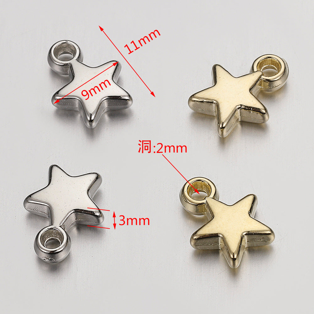 Jewelry Making Star CCB Plastic Pendant ( pack of 100 )