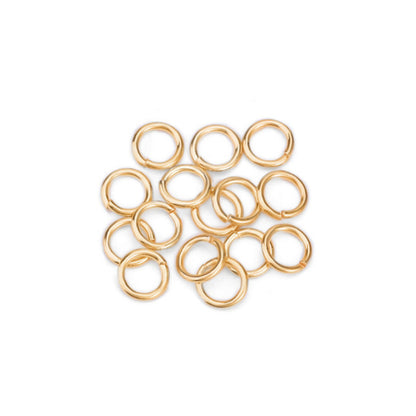 3-10mm Round Champagne Gold Filled Sterling Silver Open and Closed Jump Rings ( pk of 100)