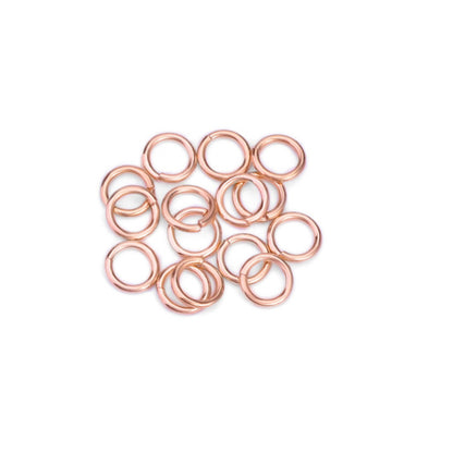 3-10mm Round Rose Gold Filled Sterling Silver Open and Closed Jump Rings ( pk of 100)