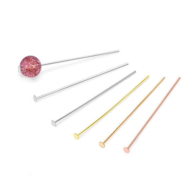 0.6mm Sterling Silver Flat Head Pins ( pk of 10 )