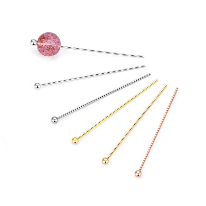 0.6mm Sterling Silver Ball Head Pins ( pk of 10 )