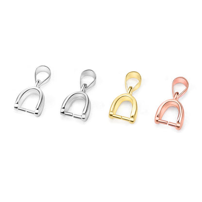 Large Size Sterling Silver Pendant Clasps ( pk of 10 )