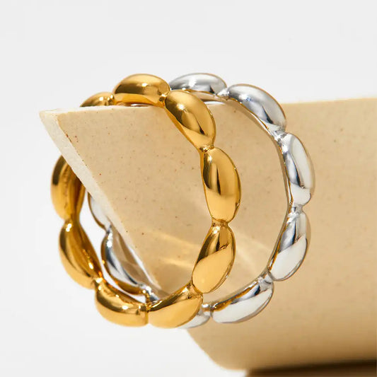 18K Gold PVD titanium steel Minimalist women's ring / 25204012