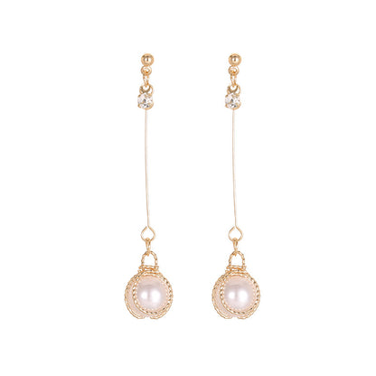 Multi-layer Wrapped Pearl Dangle Earrings ( Pk of 2 Pairs ) / KJ2029