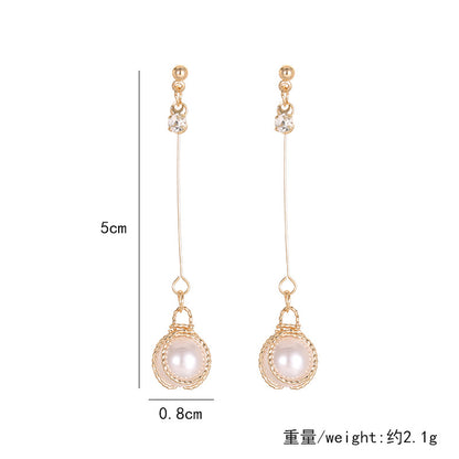 Multi-layer Wrapped Pearl Dangle Earrings ( Pk of 2 Pairs ) / KJ2029