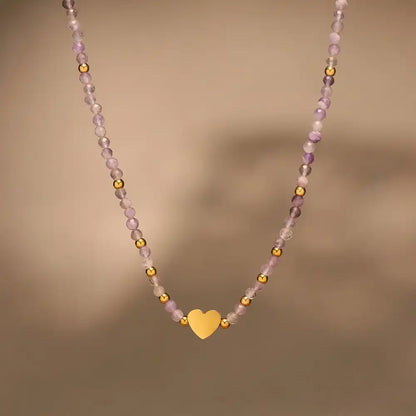 Nautral Stone Beaded Necklace / 25004002