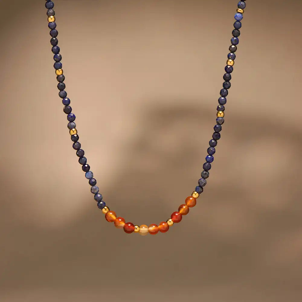 Nautral Stone Beaded Necklace / 25004002