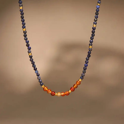 Nautral Stone Beaded Necklace / 25004002