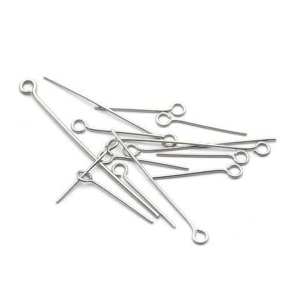 0.7-1mm Stainless Steel Jewelry Making Eye Pins (Pack of 400)