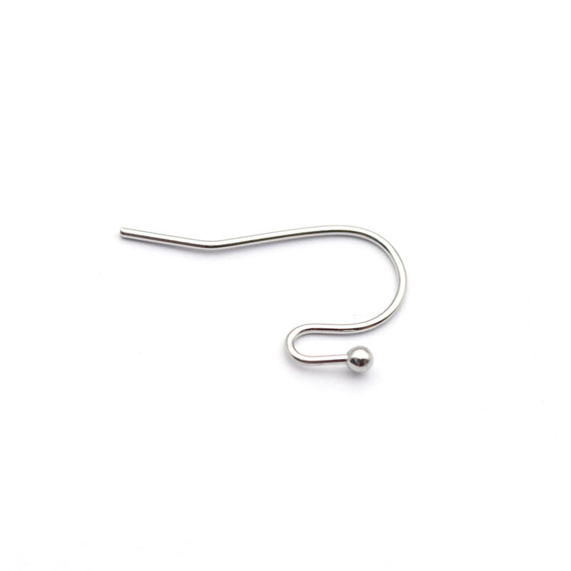 Simple Stainless Steel Earring finding with Bead Earring hooks (pack of 200)