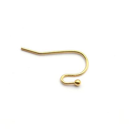 Simple Stainless Steel Earring finding with Bead Earring hooks (pack of 200)