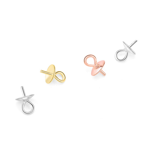 Simple Style Sterling Silver Earring Post ( pk of 10 )