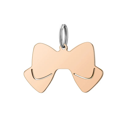 Stainless Steel Blank Bow Cat Dog Tags ( pk of 10 ) / KT0007