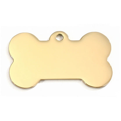 Stainless Steel Blank Engravable Bone Dog Tags / Lot of 10pcs / KT0001
