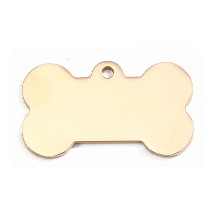 Stainless Steel Blank Engravable Bone Dog Tags / Lot of 10pcs / KT0001