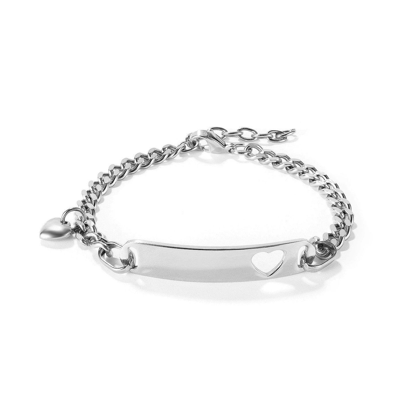 Stainless Steel Blank Engraveable Chain Bracelets / KB0008