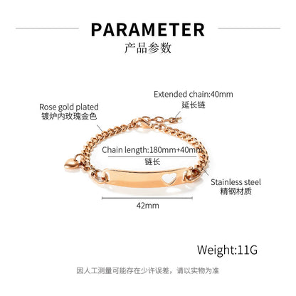 Stainless Steel Blank Engraveable Chain Bracelets / KB0008