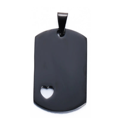 40*24mm Stainless Steel Blank Hollow HeartMinitary Dog Cat Tags ( pk of 10 ) / KT0012