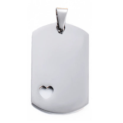 40*24mm Stainless Steel Blank Hollow HeartMinitary Dog Cat Tags ( pk of 10 ) / KT0012
