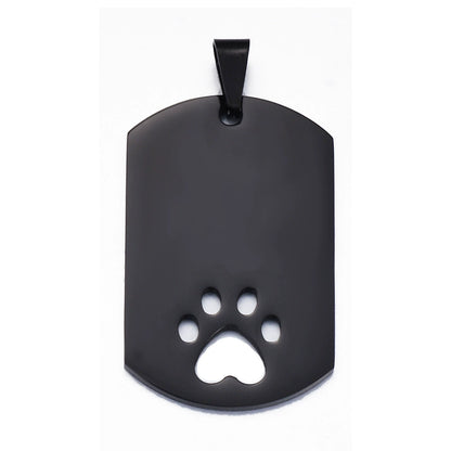 Stainless Steel Blank Hollow Paw Military Dog Tags ( pk of 10 ) / KT0015